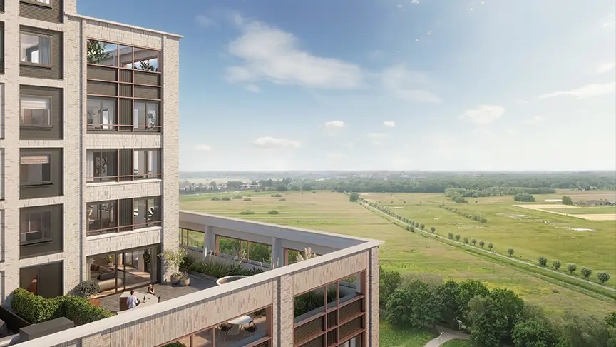 Willemspoort Zuid uitzicht over de Gement