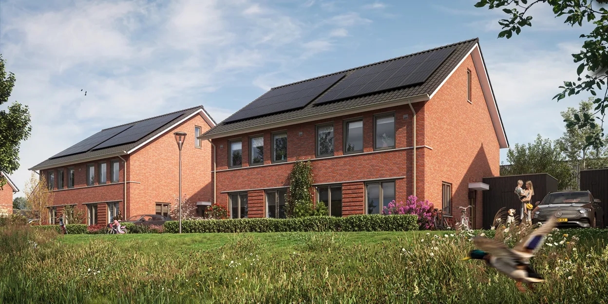 Tweekappers met groenstrook aan de voorzijde