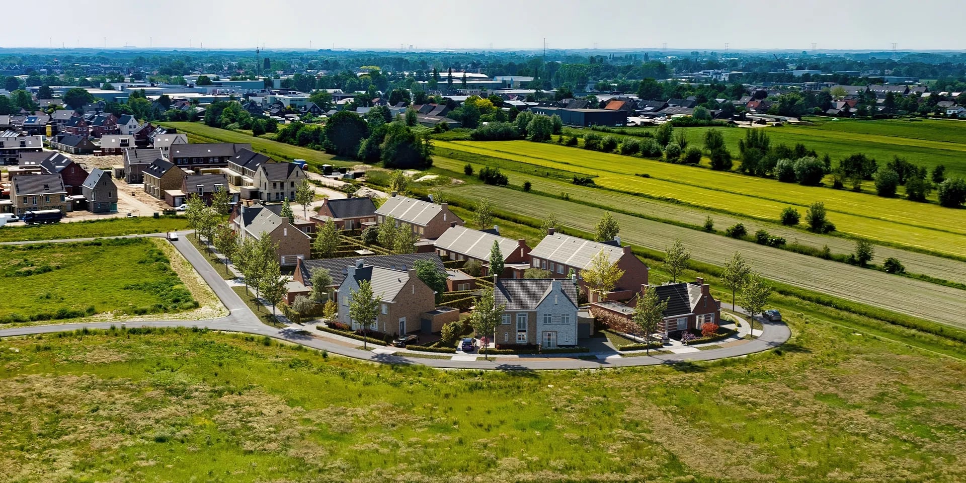 Vogelvlucht impressie van project Lommerrijk