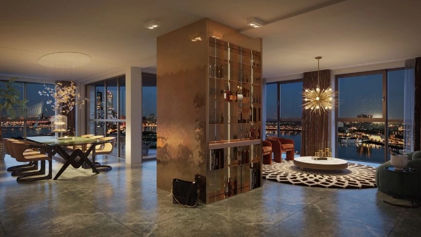 Interieur impressie nieuwbouw appartement Scharnier Katendrecht