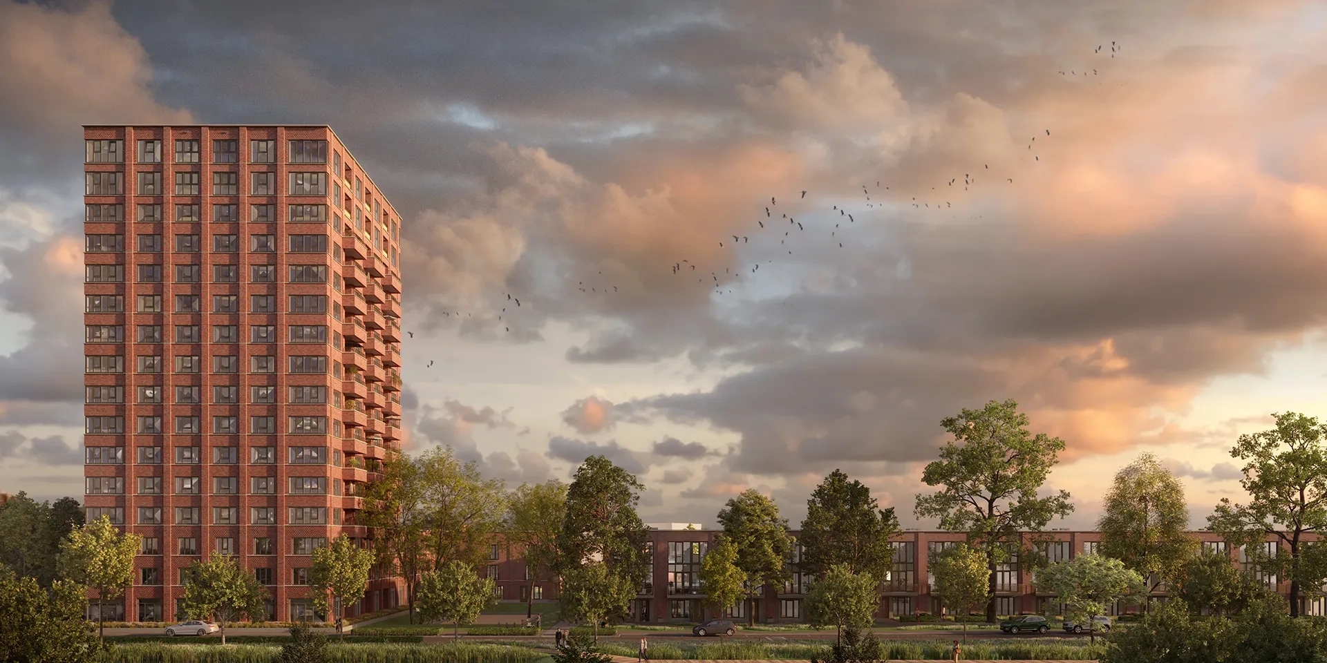 Vooraanzicht woontoren Spinaker