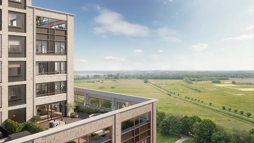 Willemspoort Zuid uitzicht over de Gement
